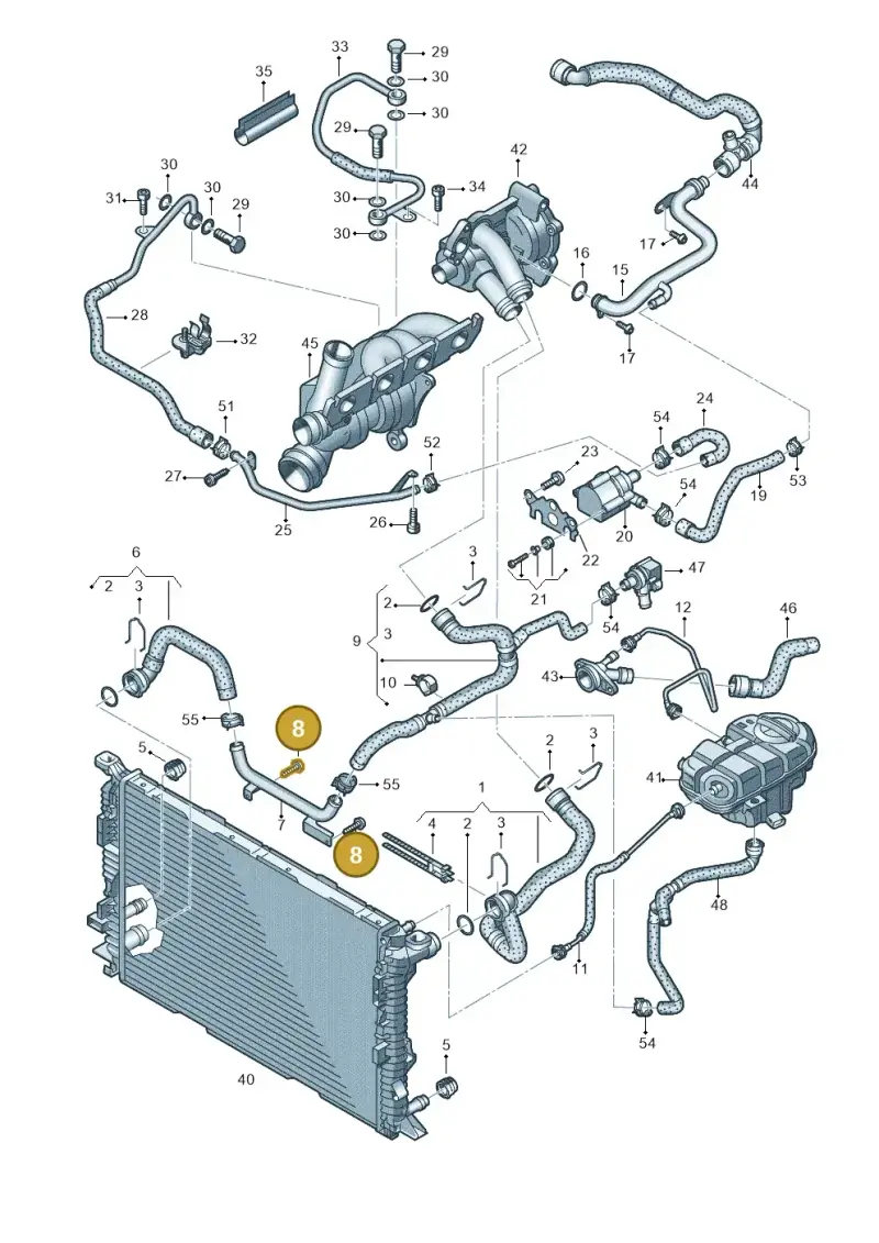 N90797601 — Audi A8 (2013-2018) diagram 696121100, position 8