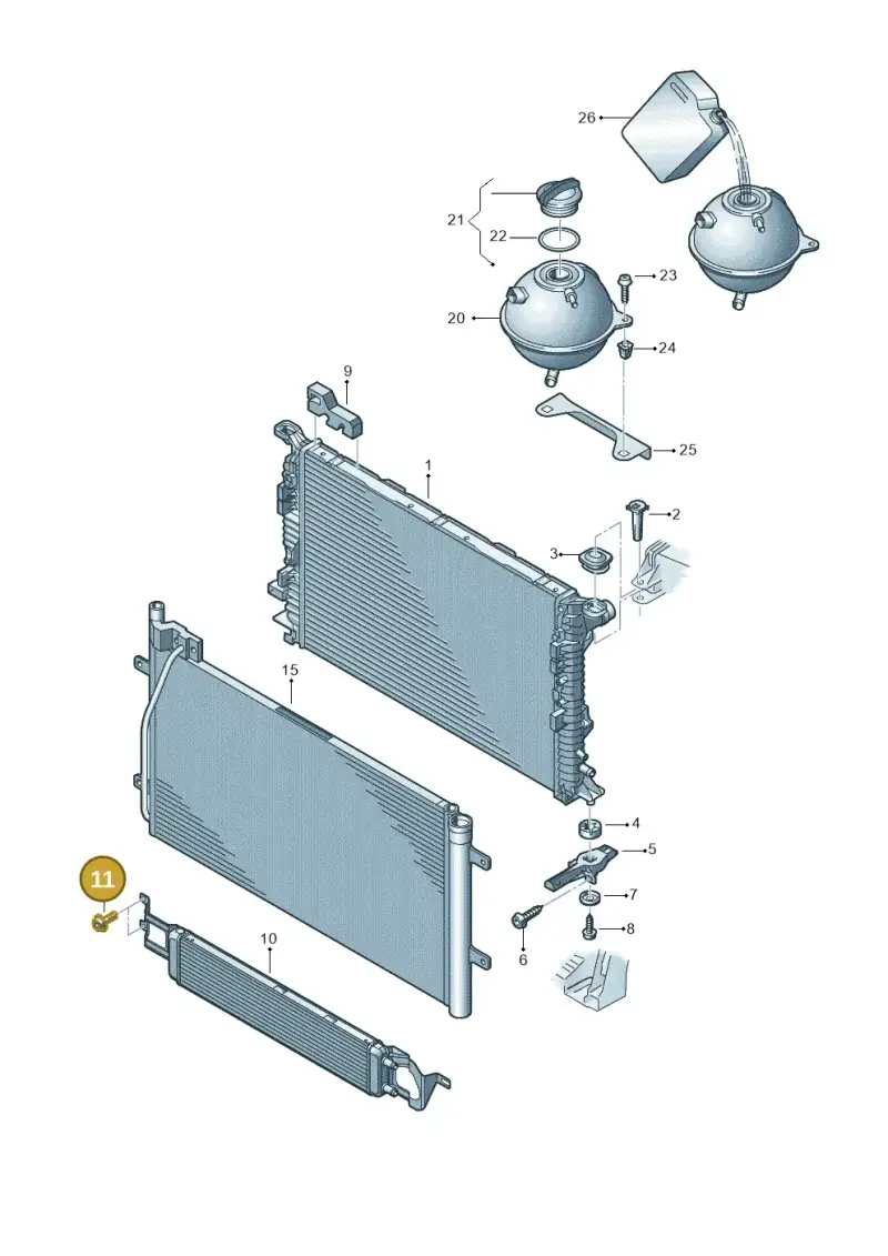 N90797601 — Audi RS Q3 (2013-2018) diagram 764121700, position 11