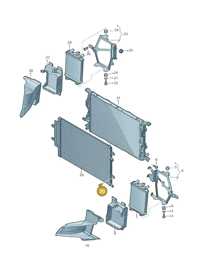 N90797601 — Audi A8 (2013-2018) diagram 771121760, position 30