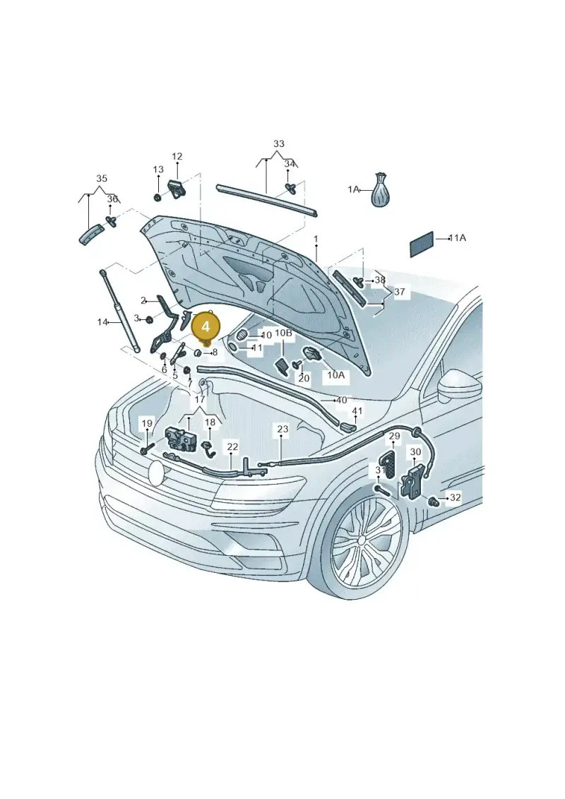 N90798702 — Volkswagen Tiguan 2.0 4Motion (2017-2024) diagram 833823000, position 4