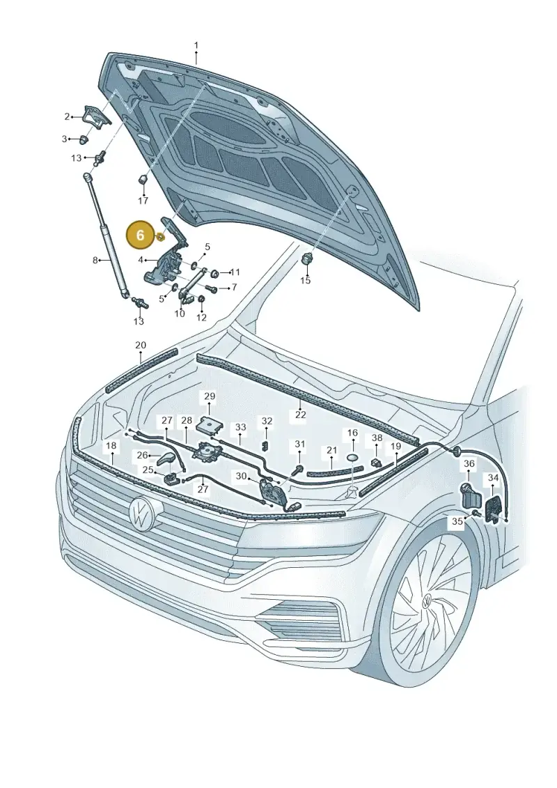 N90798808 — Volkswagen Touareg (2017-2023) diagram 439823000, position 6