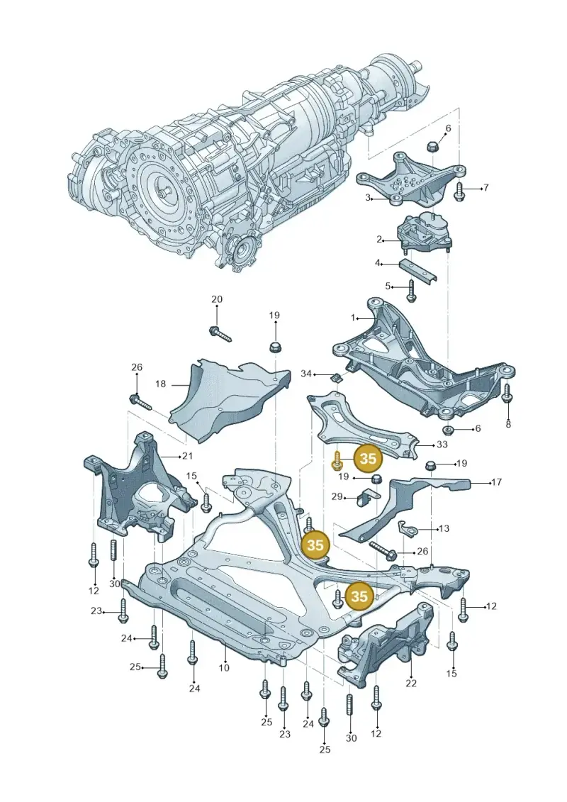 N90798809 — Audi A6 L 2.0 (2018-) diagram 577399700, position 35