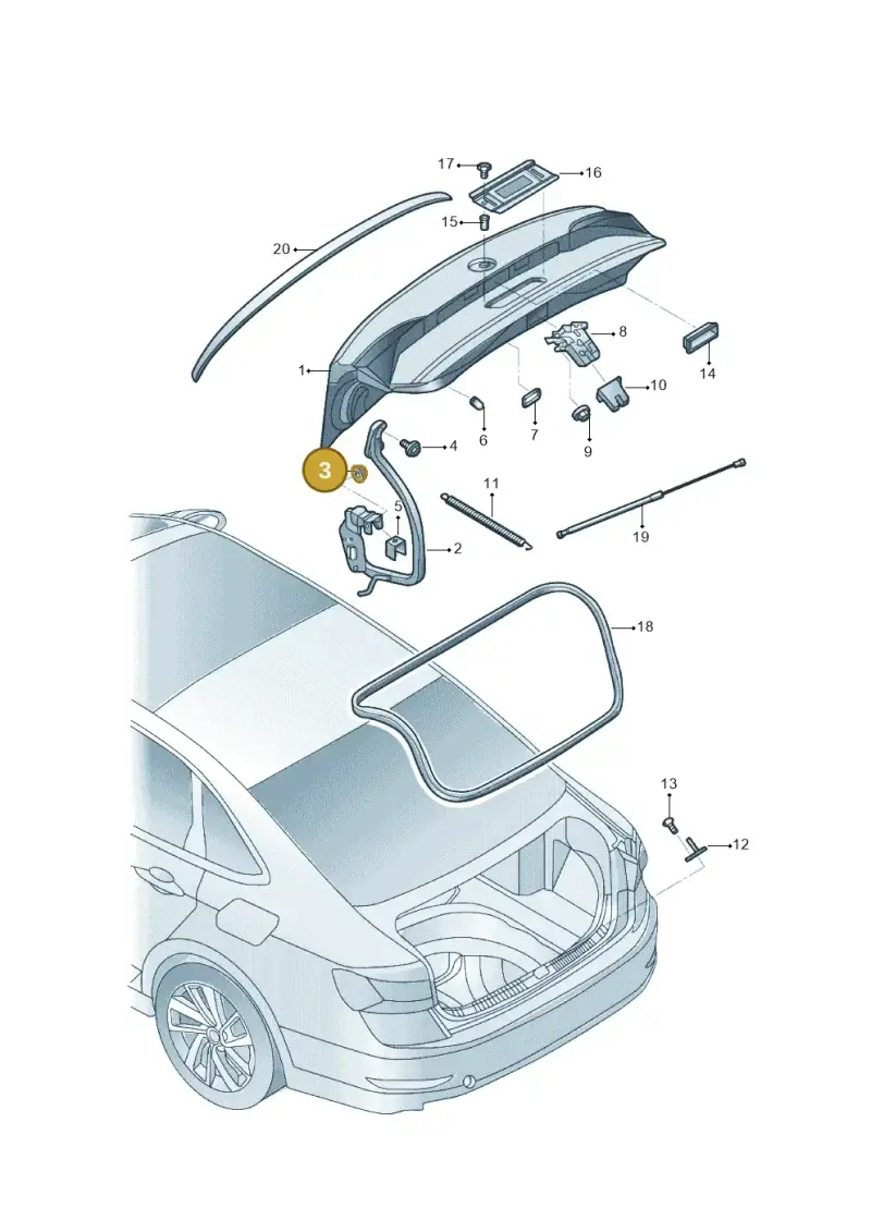 N90798809 — Volkswagen Sagitar 1.2T (2018-) diagram 590827020, position 3
