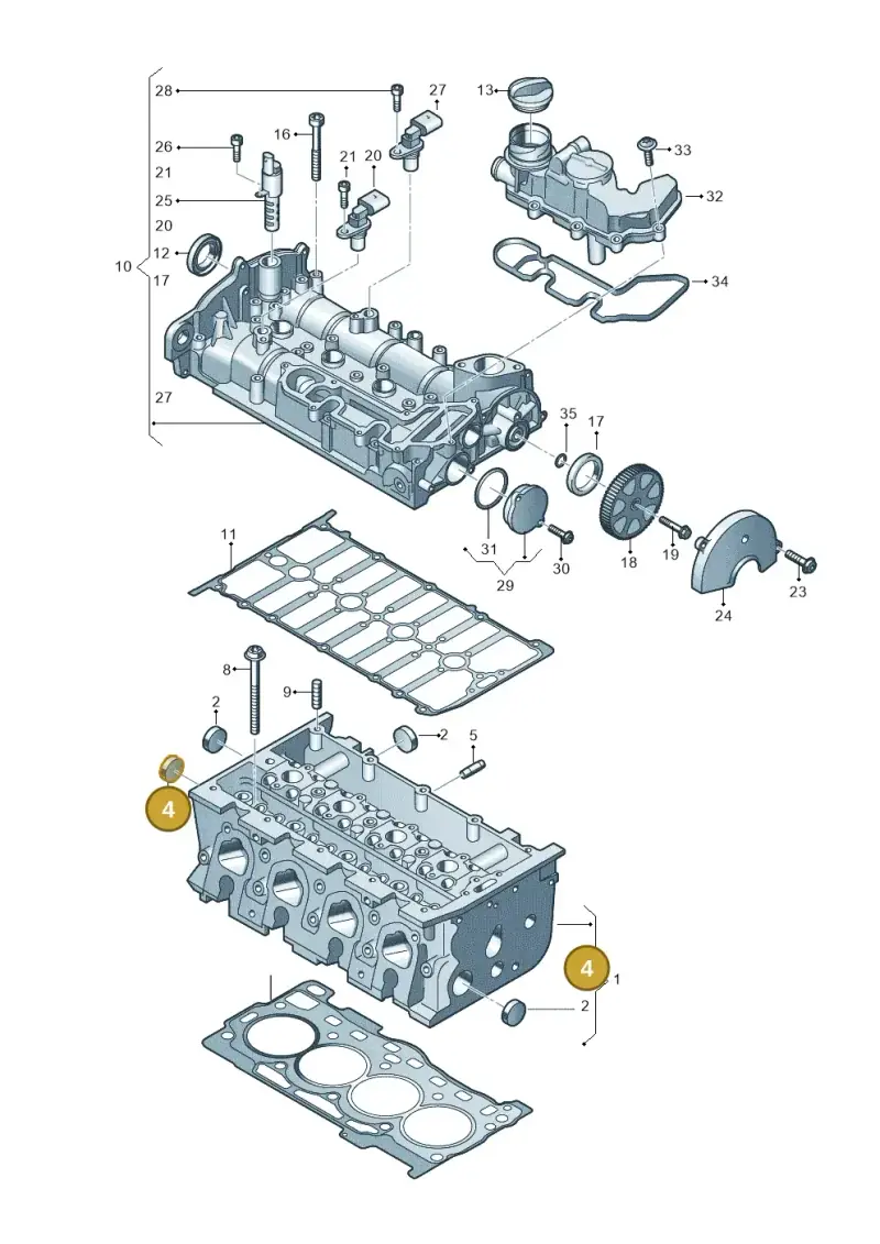 N90802703 — Volkswagen Caddy Maxi Kombi (2020-2024) diagram 827103540, position 4