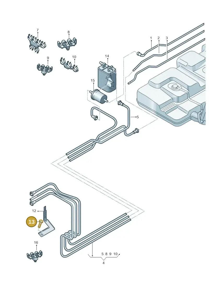 N90803502 — Volkswagen Transp. caravelle (2009-2011) diagram 410201400, position 13