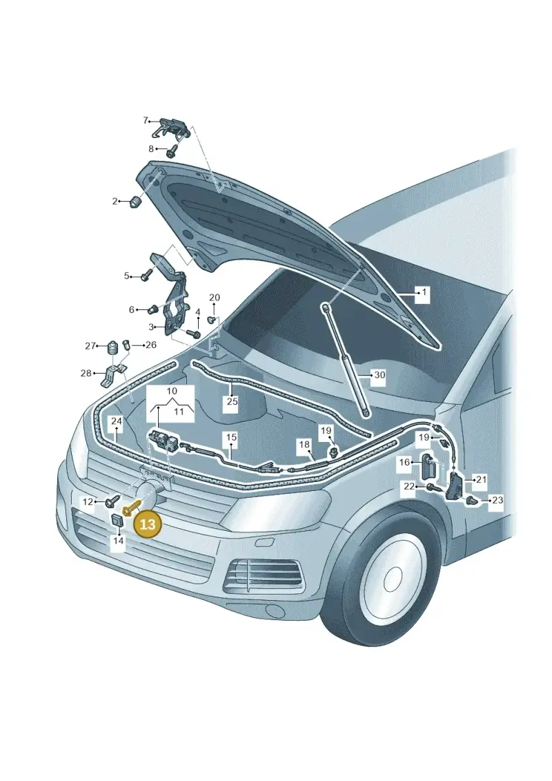 N90807301 — Volkswagen Touareg (2012-2014) diagram 693823100, position 13