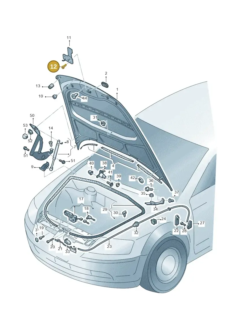 N90807301 — Volkswagen Phaeton 4motion (2010-2016) diagram 710823100, position 12