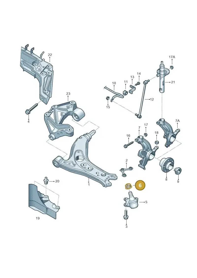 N90808801 — Volkswagen Polo (2011-2014) diagram 253407100, position 6
