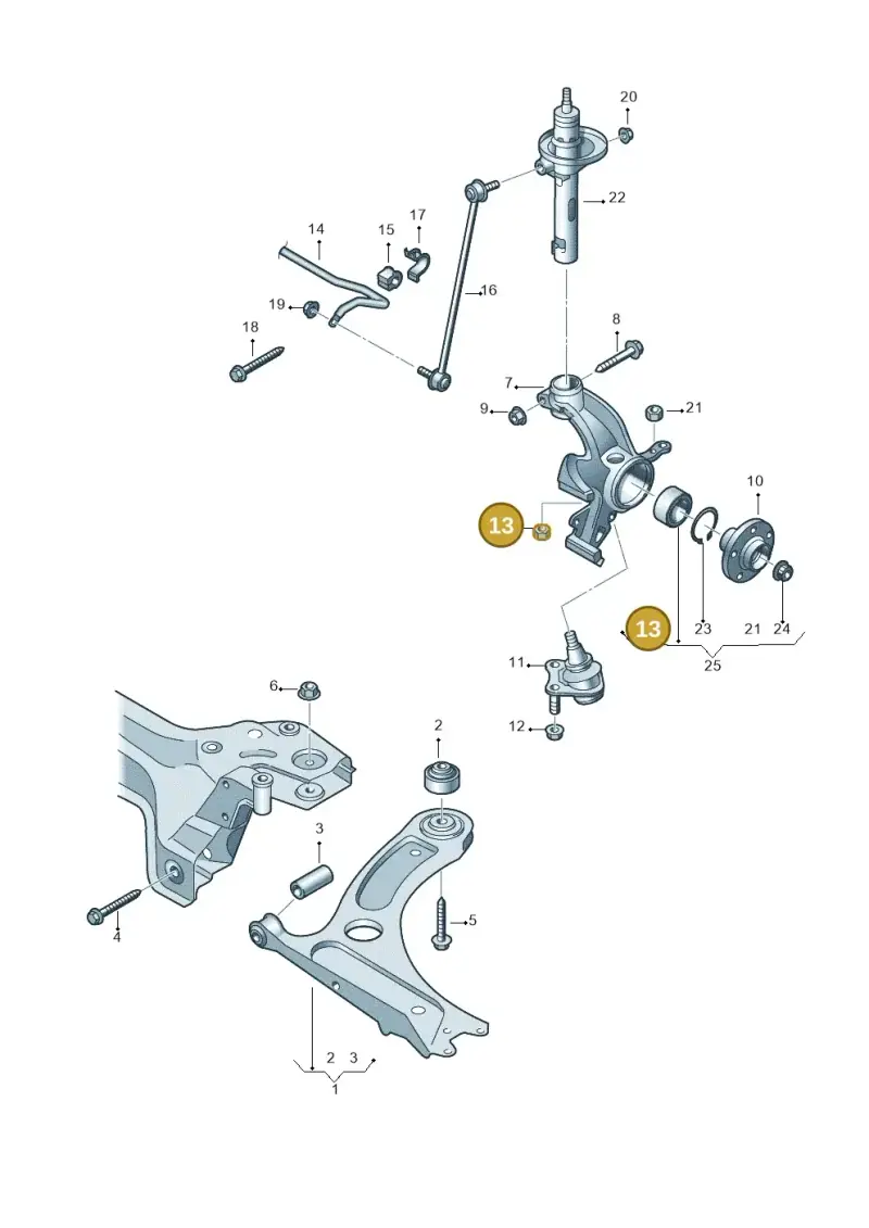 N90808801 — Volkswagen Up! 1.0 TSI (2013-2017) diagram 723407000, position 13