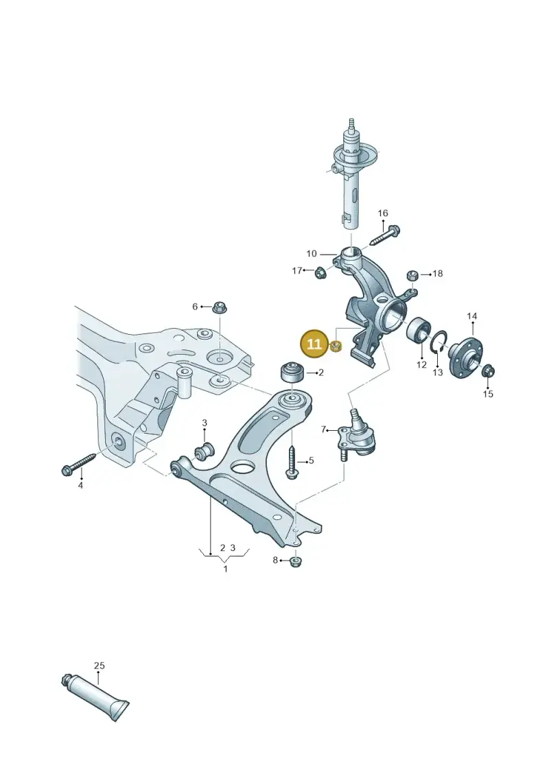 N90808801 — Volkswagen Up! 1.0 BlueMotion (2016-2023) diagram 899407000, position 11