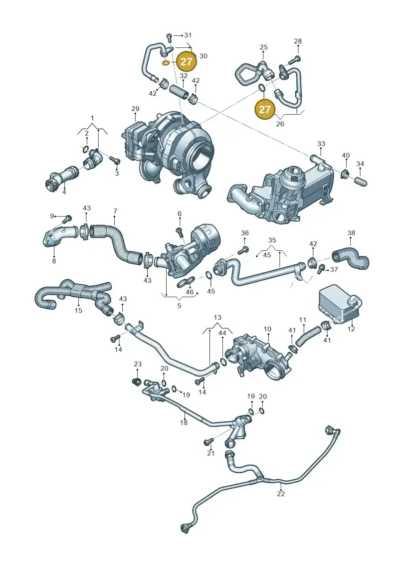 N90809102 — Volkswagen Touareg (2017-2023) diagram 439121350, position 27