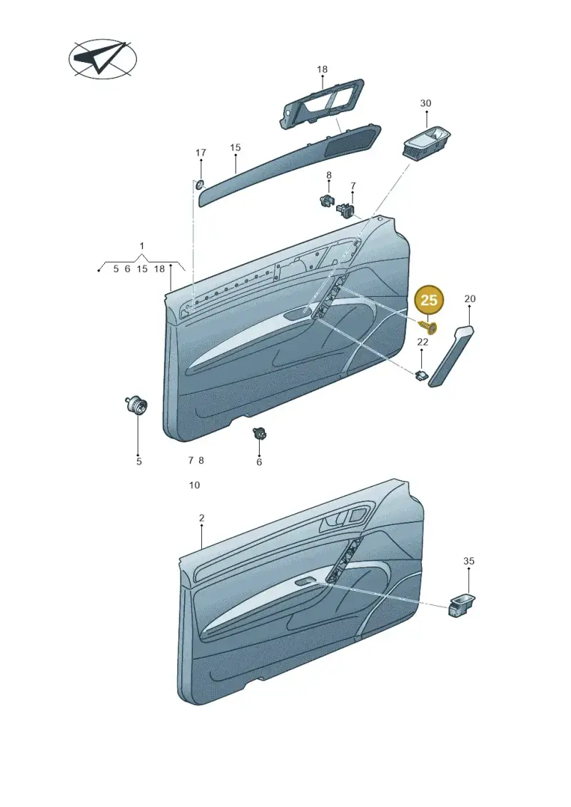 N90816301 — Volkswagen Golf 1.6 (2015-2019) diagram 746867100, position 25