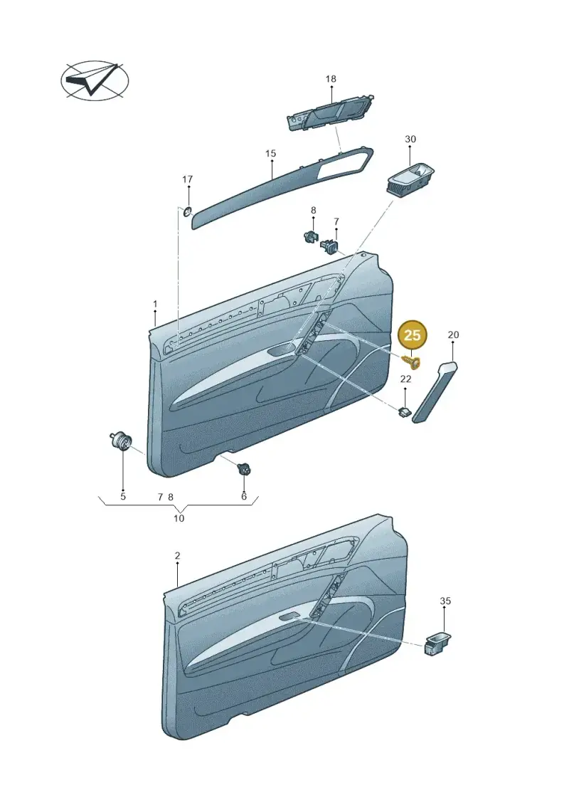 N90816301 — Volkswagen Golf Estate (2013-2017) diagram 746867110, position 25