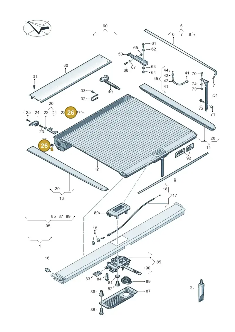 N90816301 — Volkswagen Amarok twin cab (2016-2022) diagram 749860800, position 26