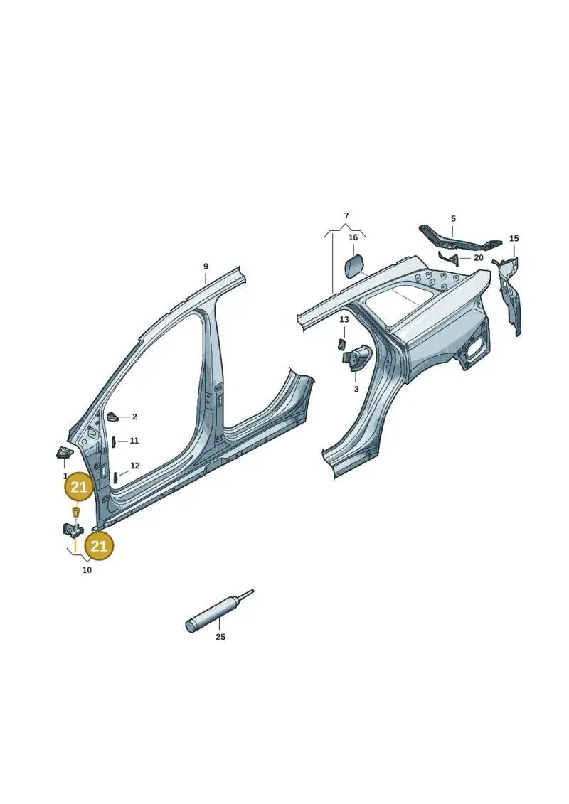 N90817302 — Volkswagen ID.7 Limousine Pro (2023-) diagram 14b809201, position 21
