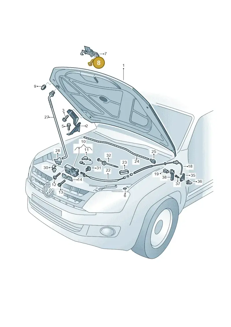 N90820401 — Volkswagen Amarok twin cab (2022-) diagram 749823000, position 8