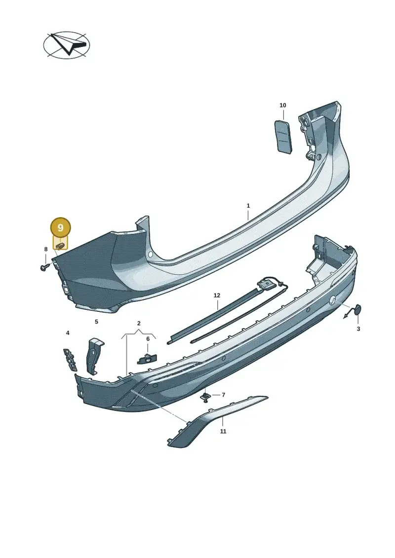 N90821401 — Volkswagen Tiguan 2.0 (2023-) diagram 57x807060, position 9