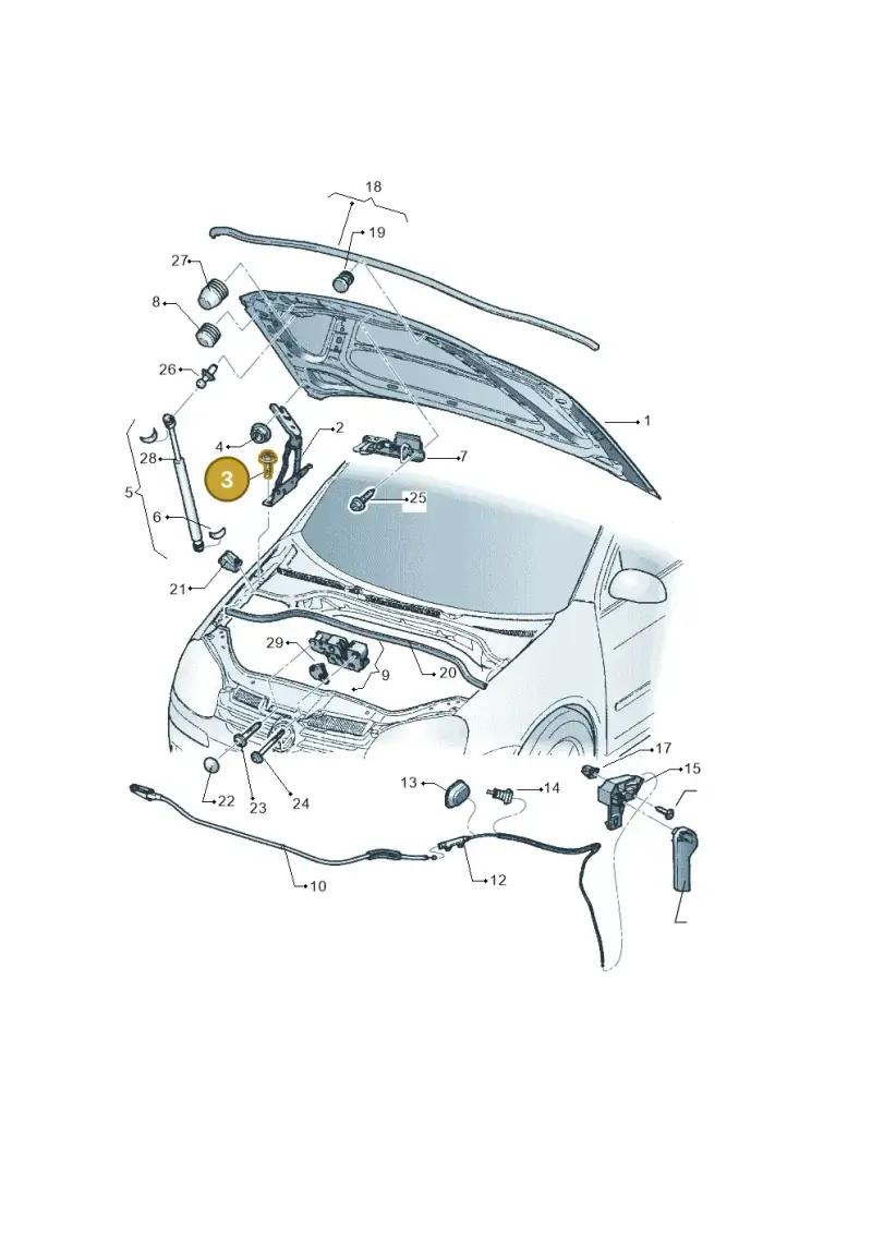 N90822101 — Volkswagen Jetta (2008-2011) diagram 449823100, position 3