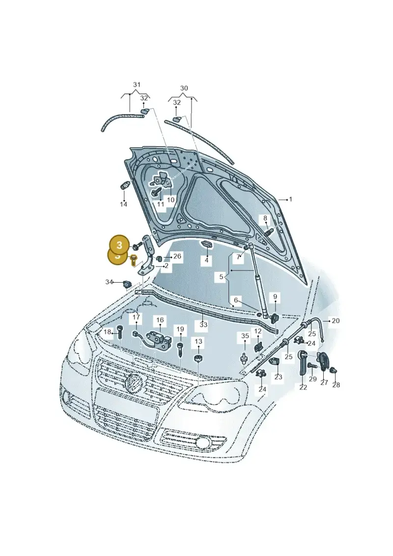 N90822101 — Volkswagen Polo (2011-2014) diagram 544823100, position 3