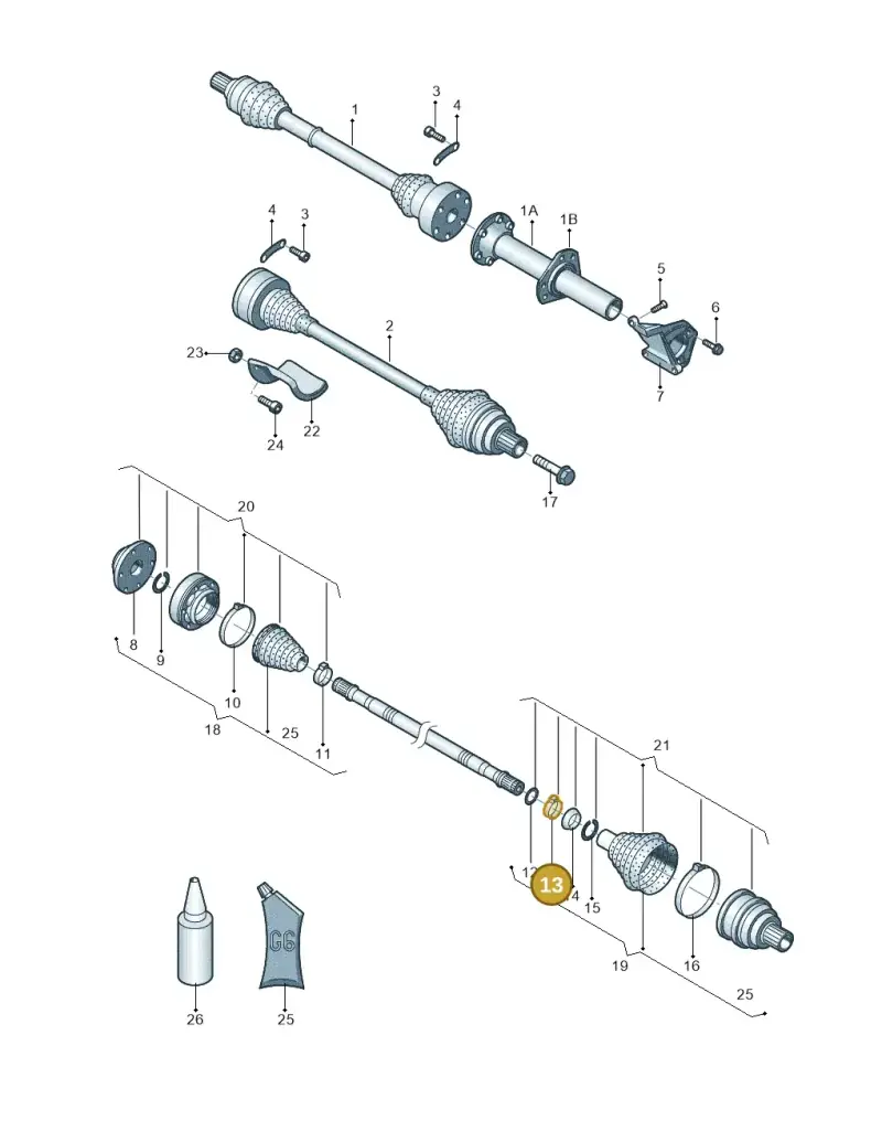 N90824001 — Audi A3/S3/Sportb./qu. 08 (2007-) diagram 409407250, position 13