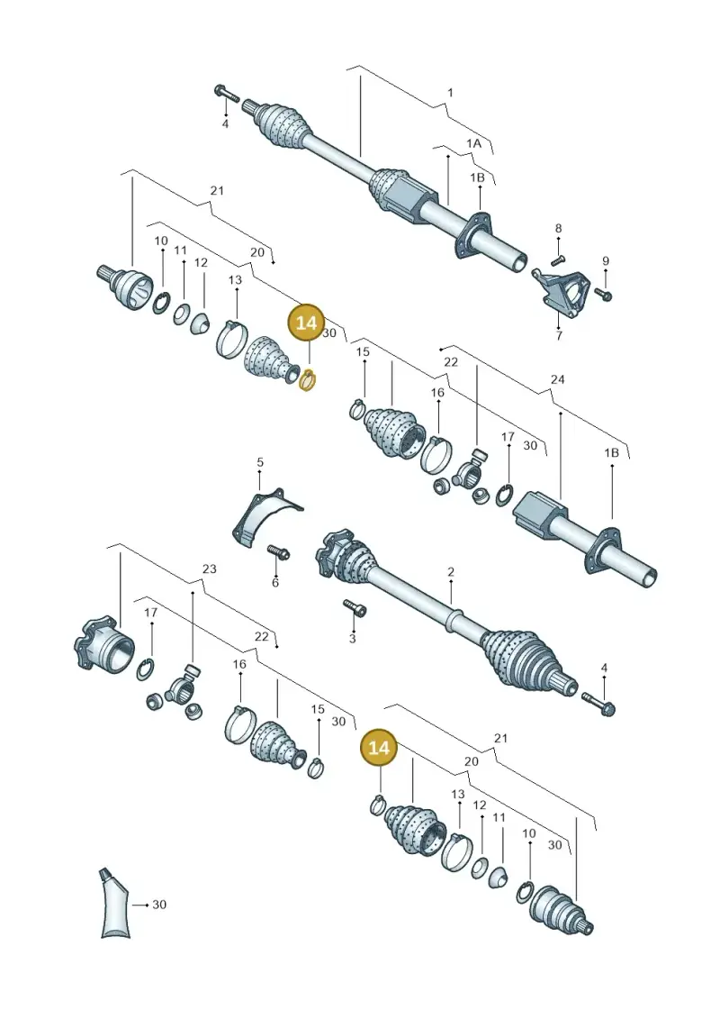 N90824001 — Audi A3/S3/Sportb./qu. 08 (2007-) diagram 409407550, position 14