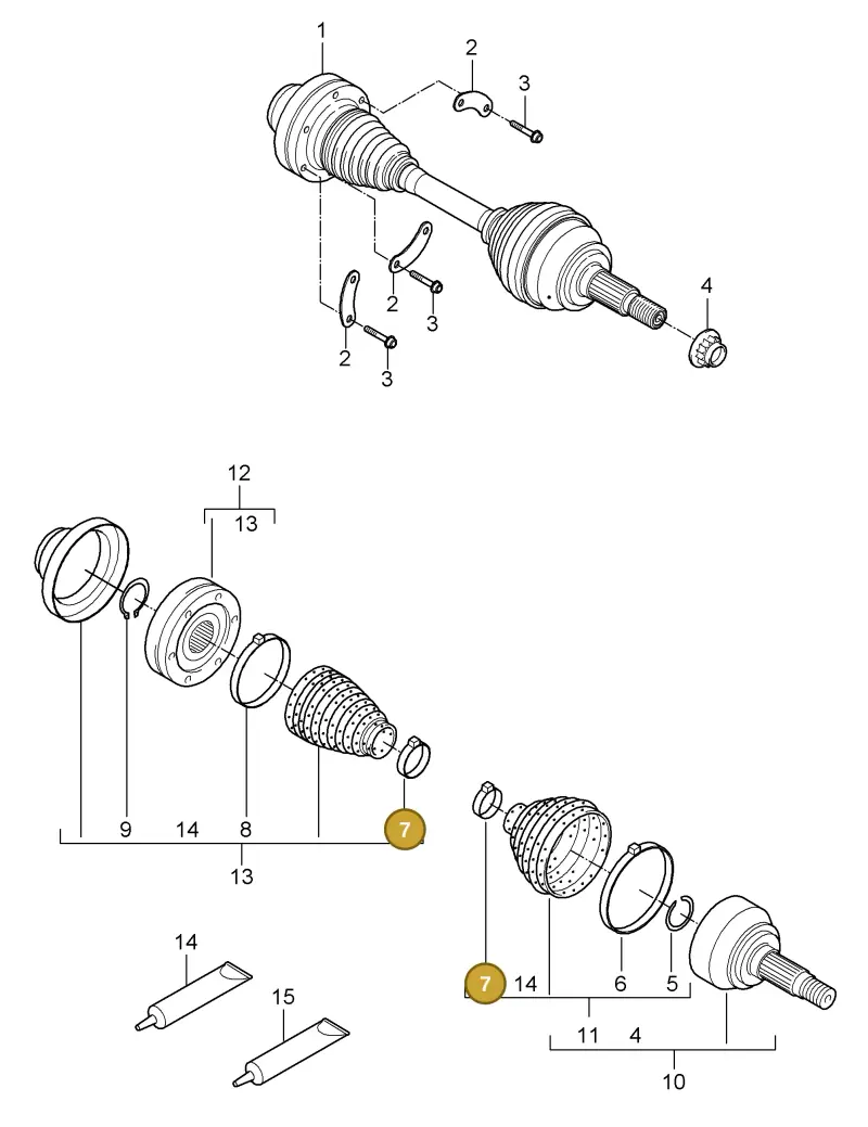 N90824001 — Porsche Cayenne (2007-2010) diagram p31401010, position 7