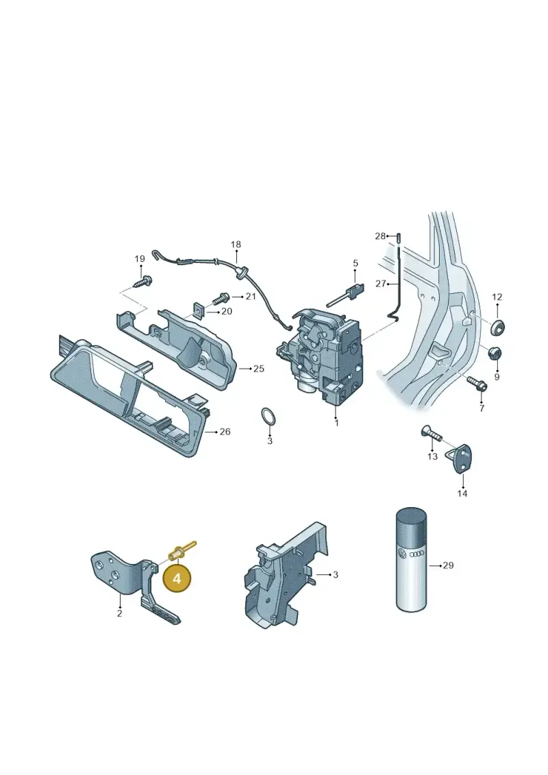 N90825801 — Volkswagen Caddy Maxi Kombi (2010-2015) diagram 443837000, position 4