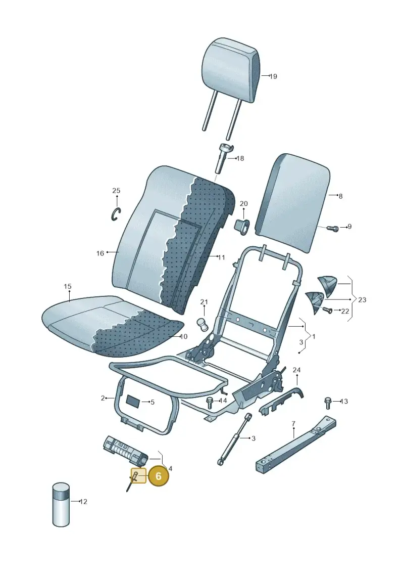 N90825801 — Volkswagen Caddy kombi (2015-2020) diagram 443881300, position 6