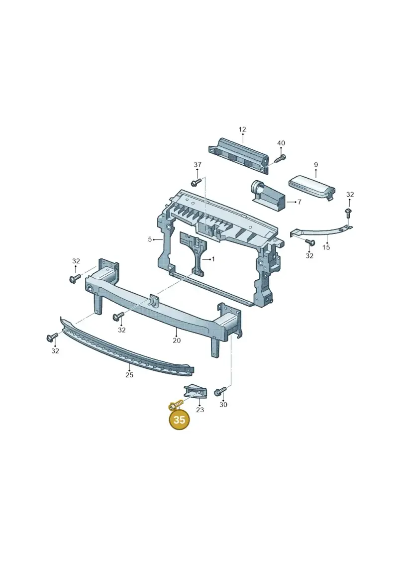 N90825901 — Volkswagen Tiguan 4Motion (2011-2018) diagram 634805000, position 35