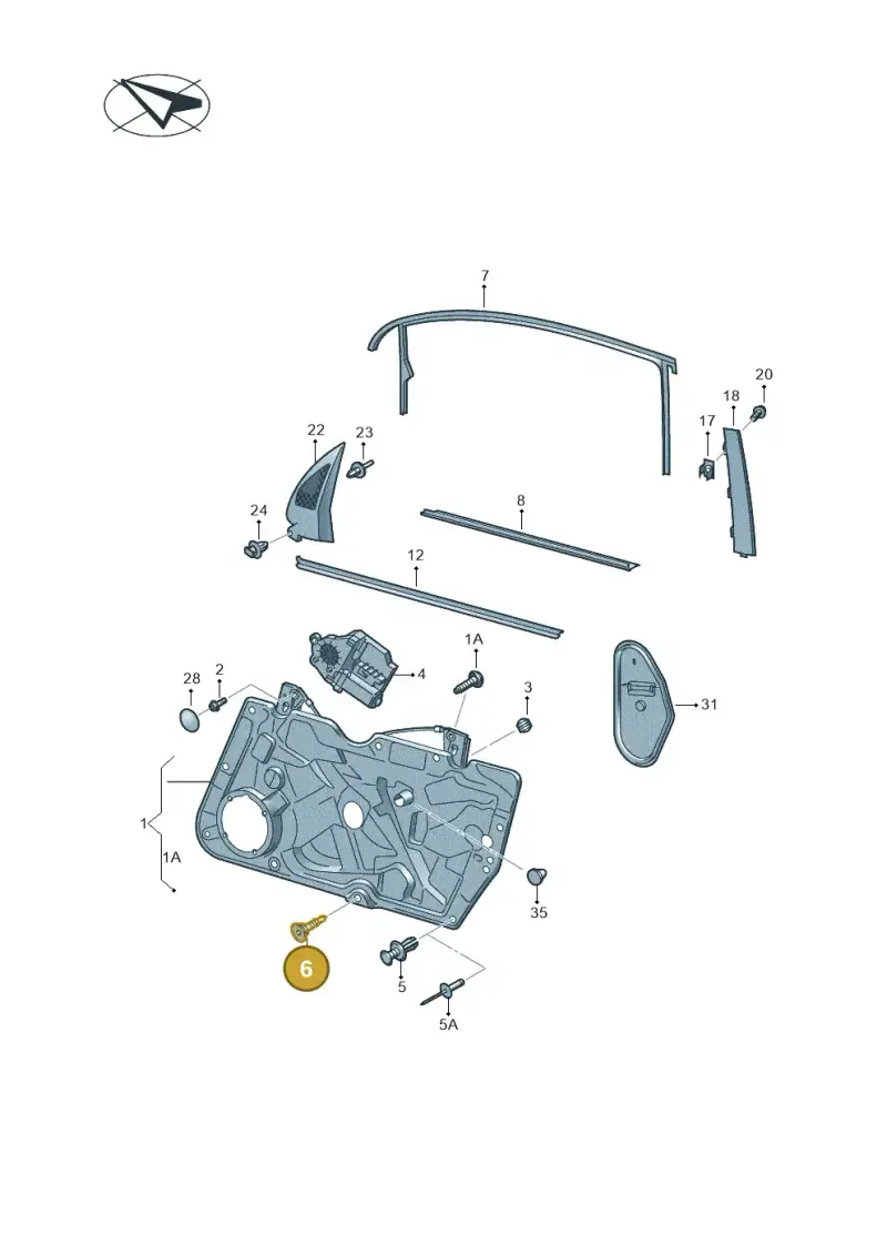 N90825901 — Volkswagen Golf (2011-2013) diagram 649837600, position 6