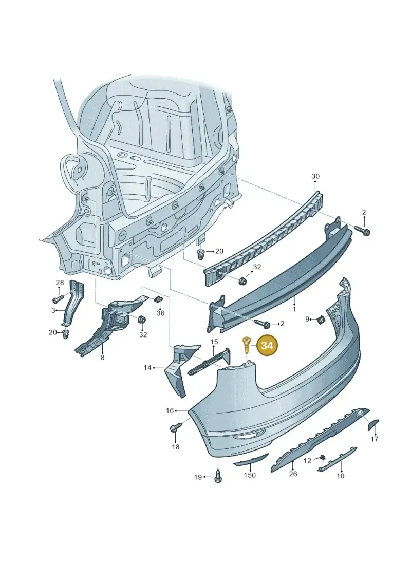 N90825901 — Volkswagen Golf Plus (2011-2014) diagram 650807500, position 34