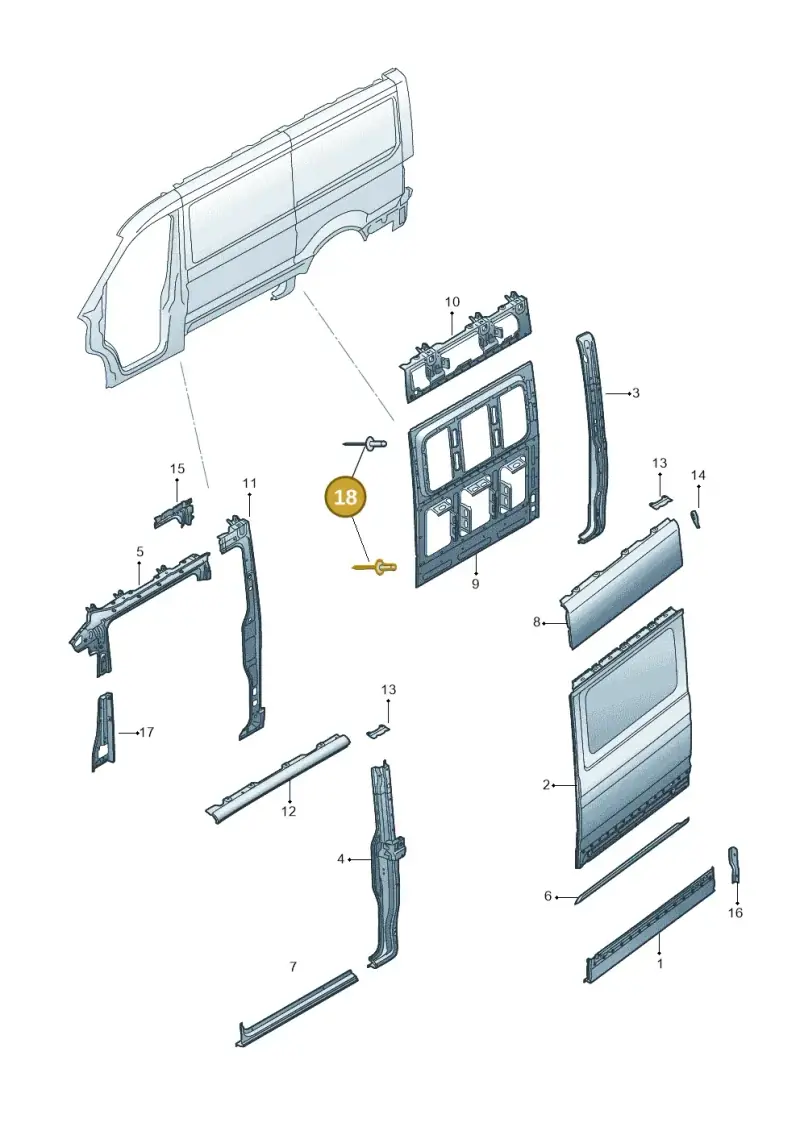 N90826303 — Volkswagen E-Crafter 35 (2018-2024) diagram 806809500, position 18
