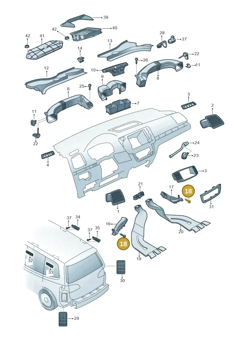 N90829803 — Volkswagen Sharan BlueMotion (2015-2022) diagram 689819300, position 18