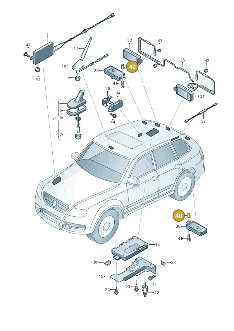 N90830101 — Volkswagen Touareg                08> (2007-) diagram 274035100, position 40