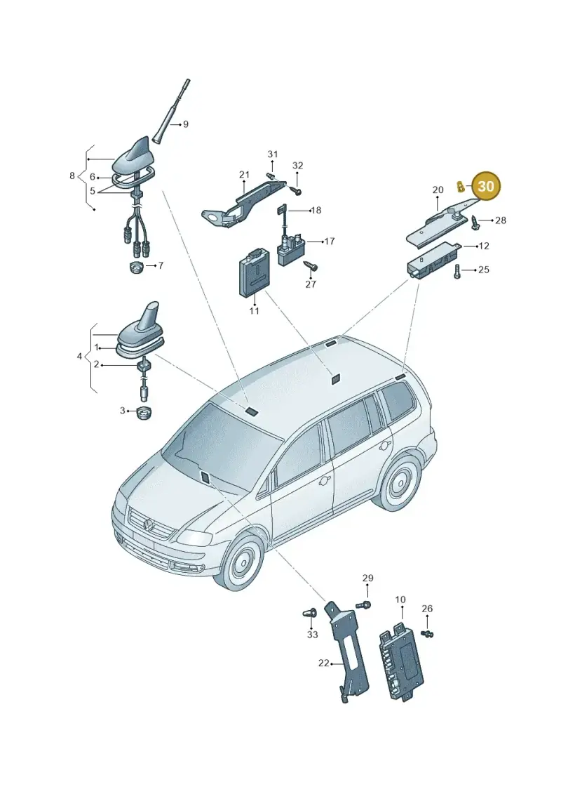 N90830101 — Volkswagen Touran 1.9 (2008-2010) diagram 409035100, position 30