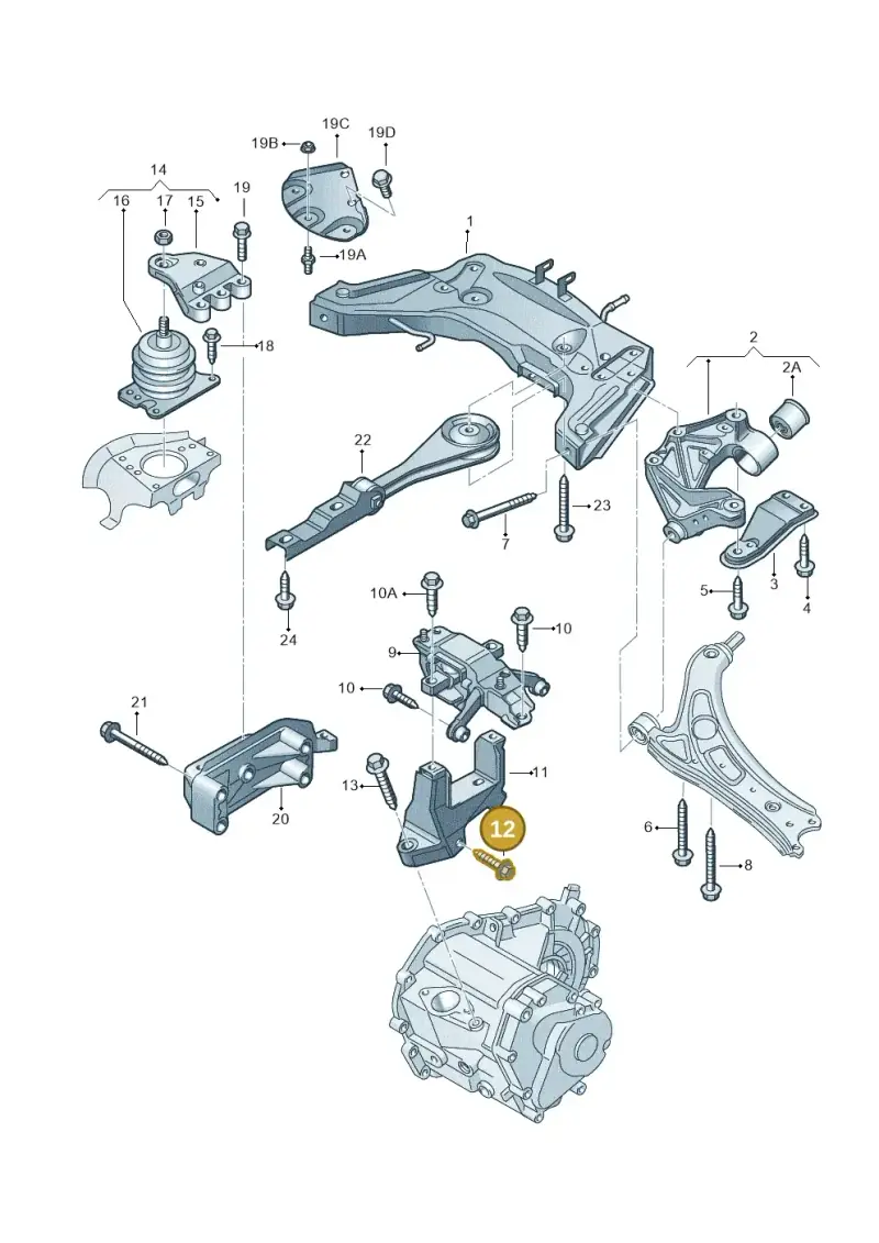 N90832903 — Volkswagen Polo (2011-2014) diagram 253199200, position 12