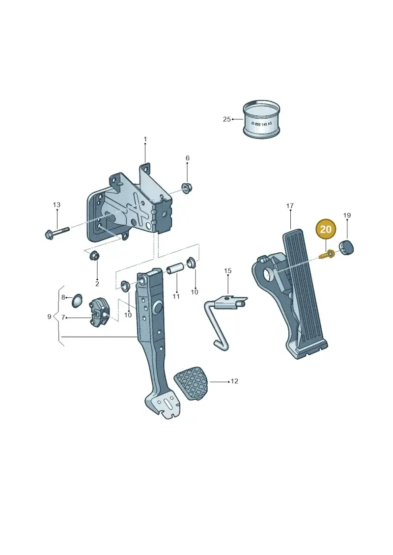 N90833202 — Volkswagen Jetta 2.0 (2015-2015) diagram 880721600, position 20