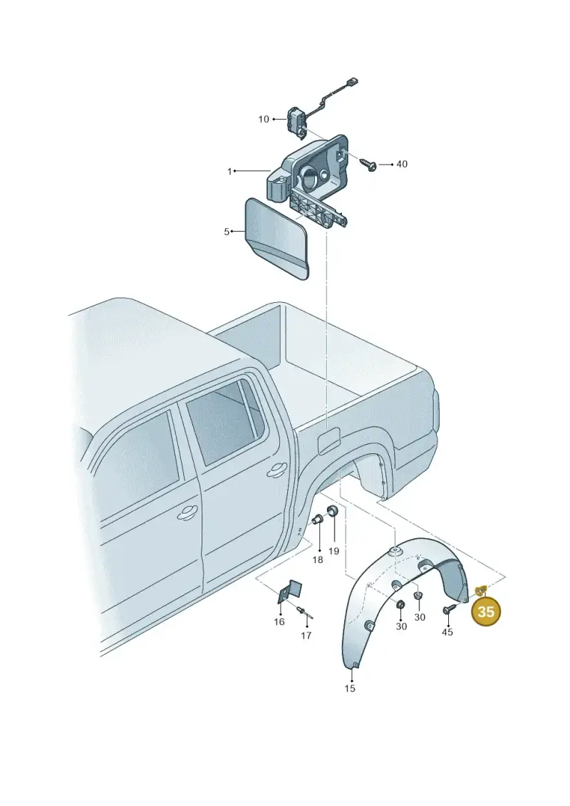 N90833801 — Volkswagen Amarok twin cab (2022-) diagram 683809200, position 35