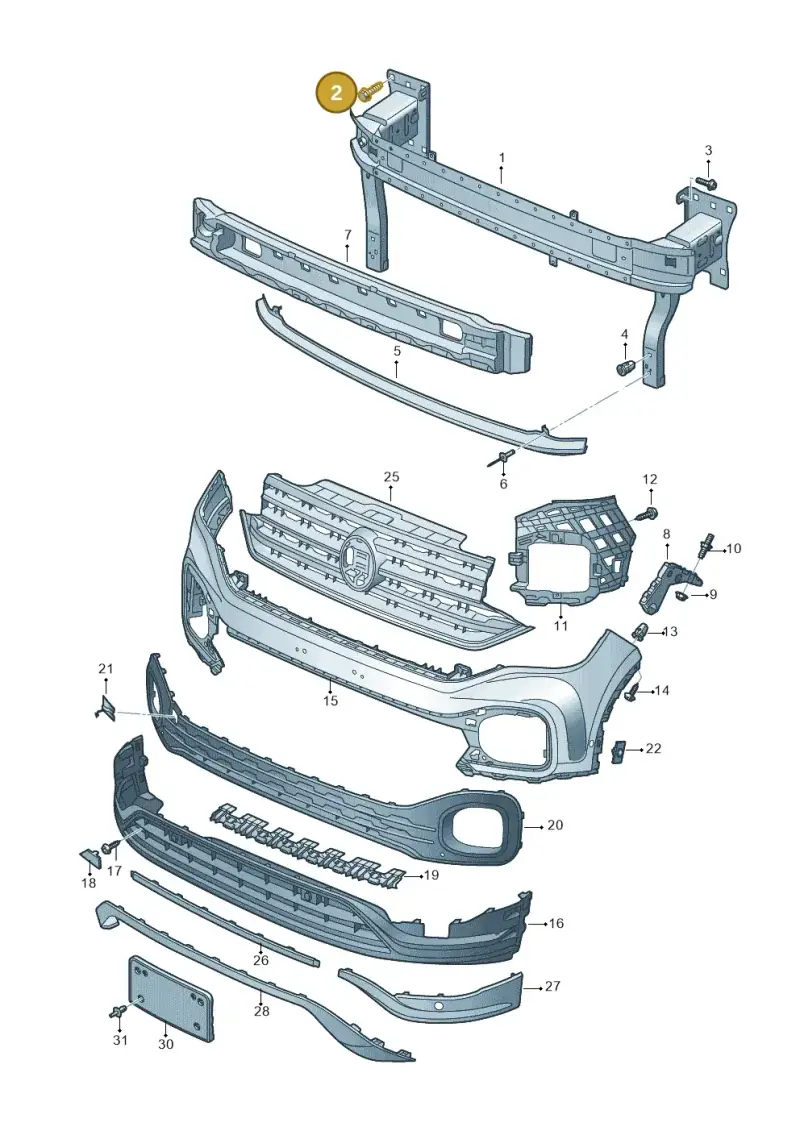 N90835704 — Volkswagen T-Cross 1,0 (2018-2024) diagram 587807000, position 2