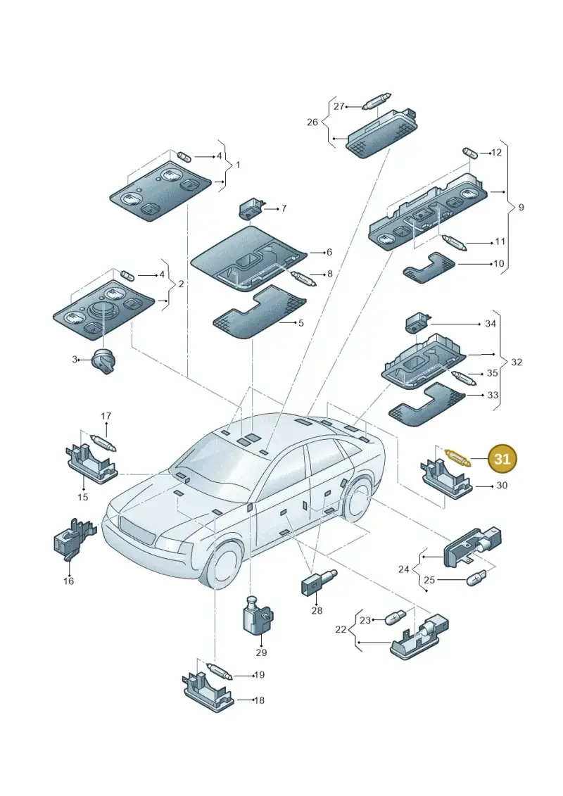 N90841101 — Audi RS6 qu. (2003-2004) diagram 260947000, position 31