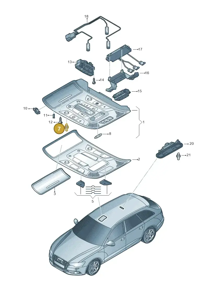 N90841101 — Audi A6 Avant (2012-2018) diagram 738947000, position 7