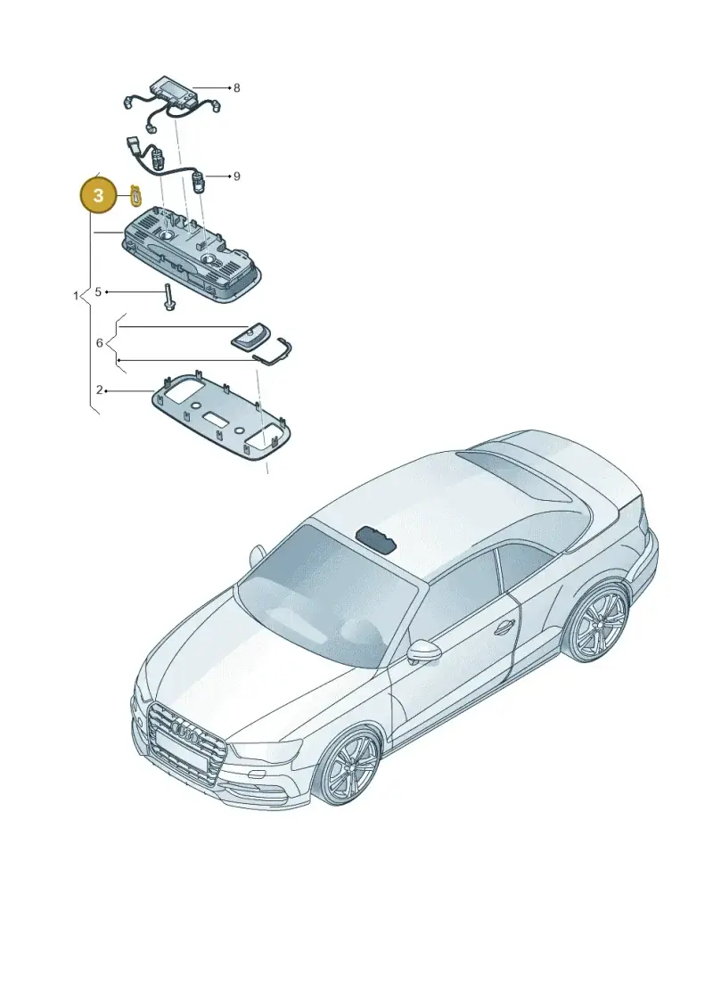 N90841101 — Audi A3 Cab. 1.4 (2013-2016) diagram 778947000, position 3