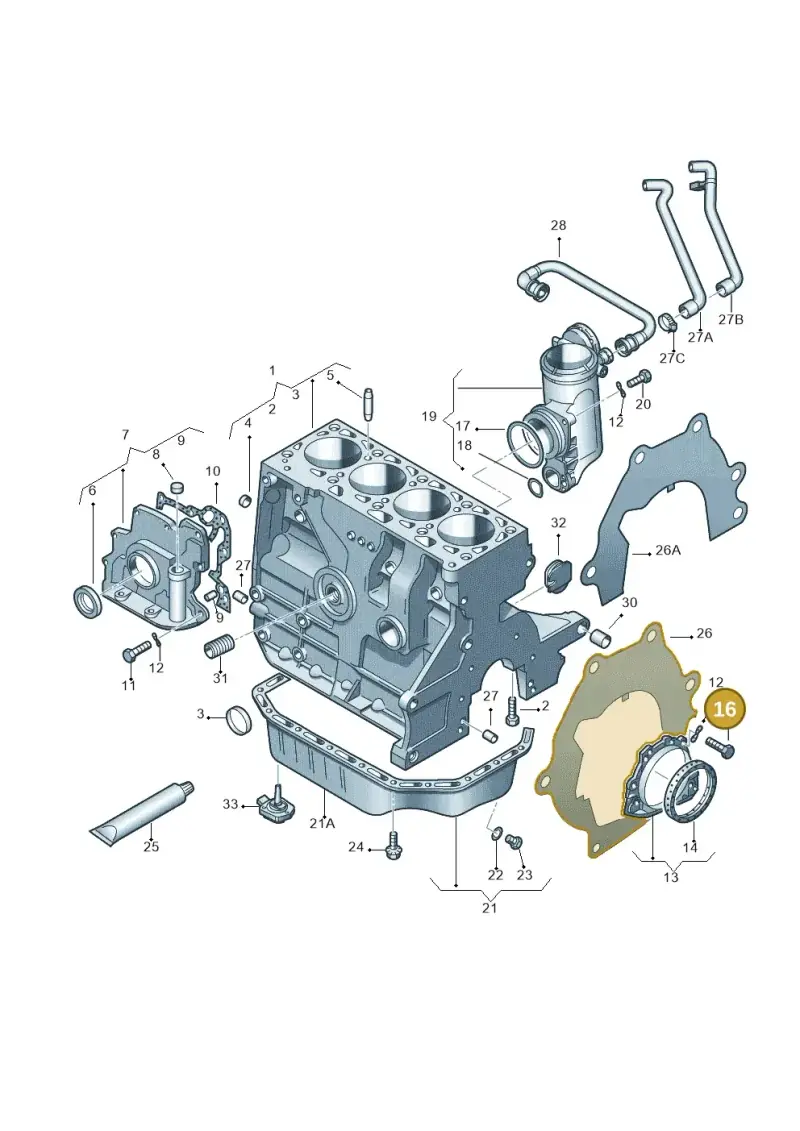 N90842401 — Volkswagen POLO CLASSIC       "CN"03>06 (2003-2006) diagram 253103000, position 16