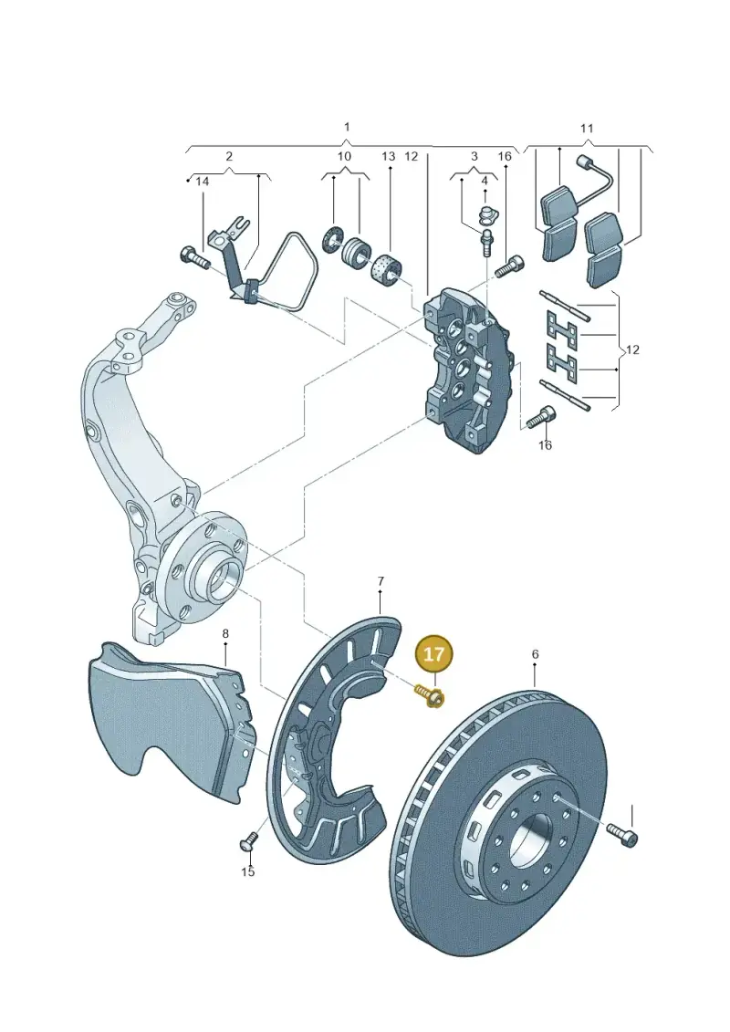 N90842903 — Volkswagen Phaeton 4motion (2010-2016) diagram 667615540, position 17