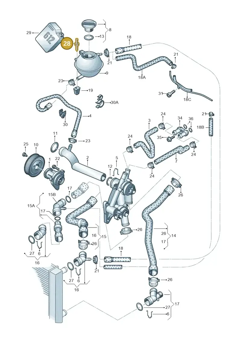 N90847201 — Skoda Fabia Ambiente (2009-2013) diagram 225121220, position 28