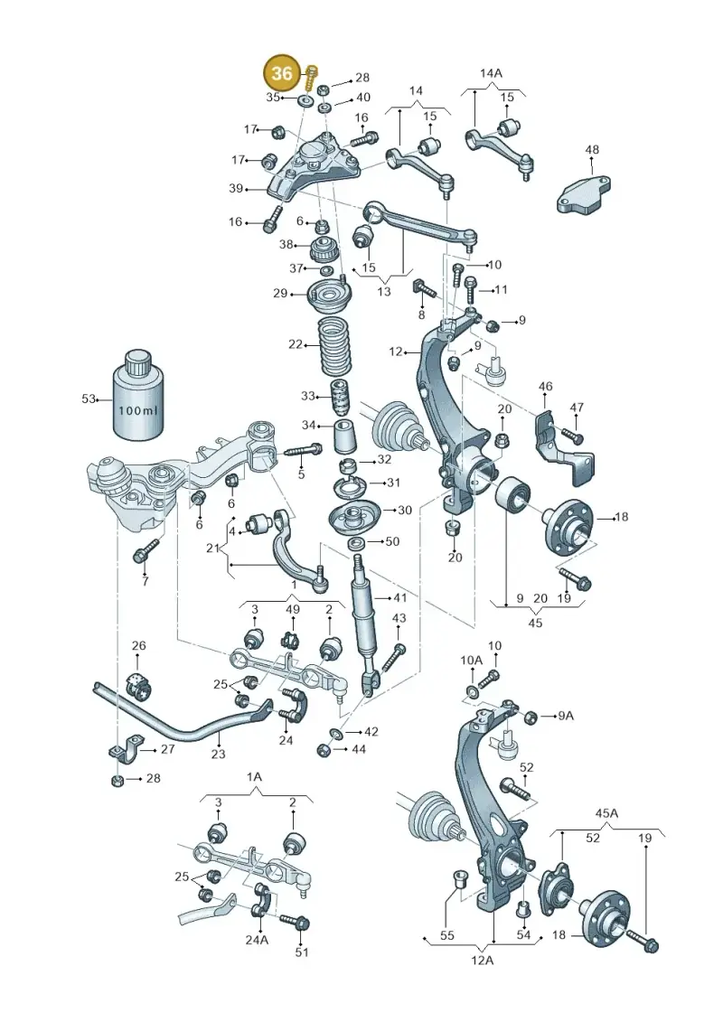 N90847602 — Volkswagen PASSAT                 00> (2000-) diagram 156407100, position 36