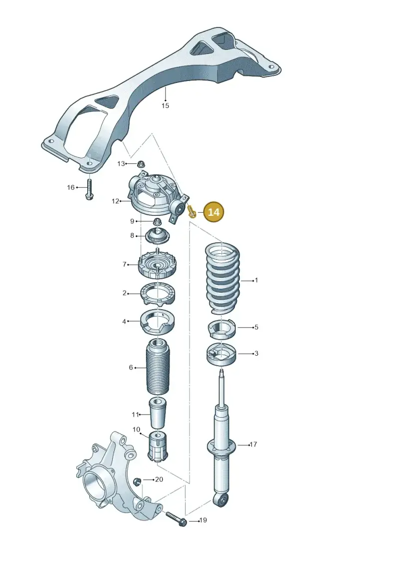 N90847602 — Volkswagen Touareg                08> (2007-) diagram 274511000, position 14