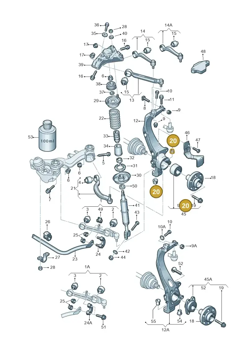N90848404 — Volkswagen PASSAT                 00> (2000-) diagram 156407100, position 20