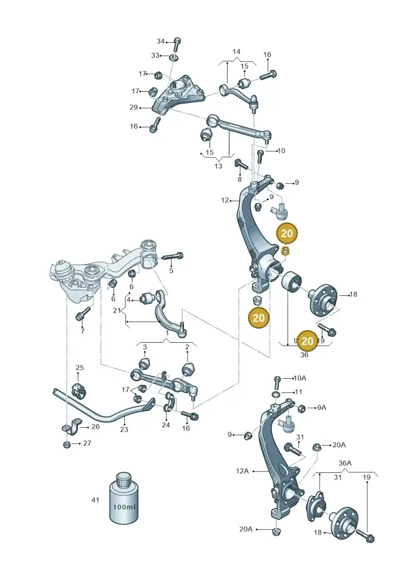 N90848404 — Skoda SUPERB                 02> (2001-) diagram 195407000, position 20