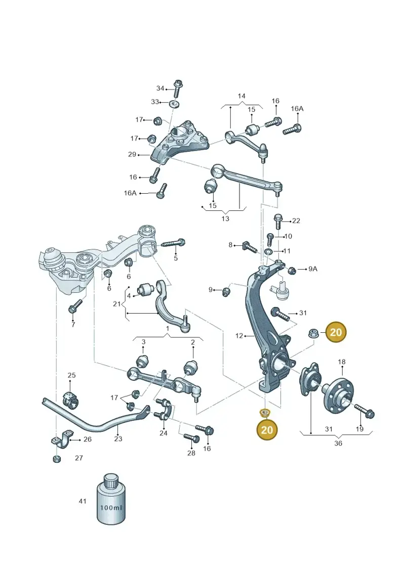 N90848404 — Audi RS4 Cabrio qu.    08> (2007-) diagram 233407000, position 20